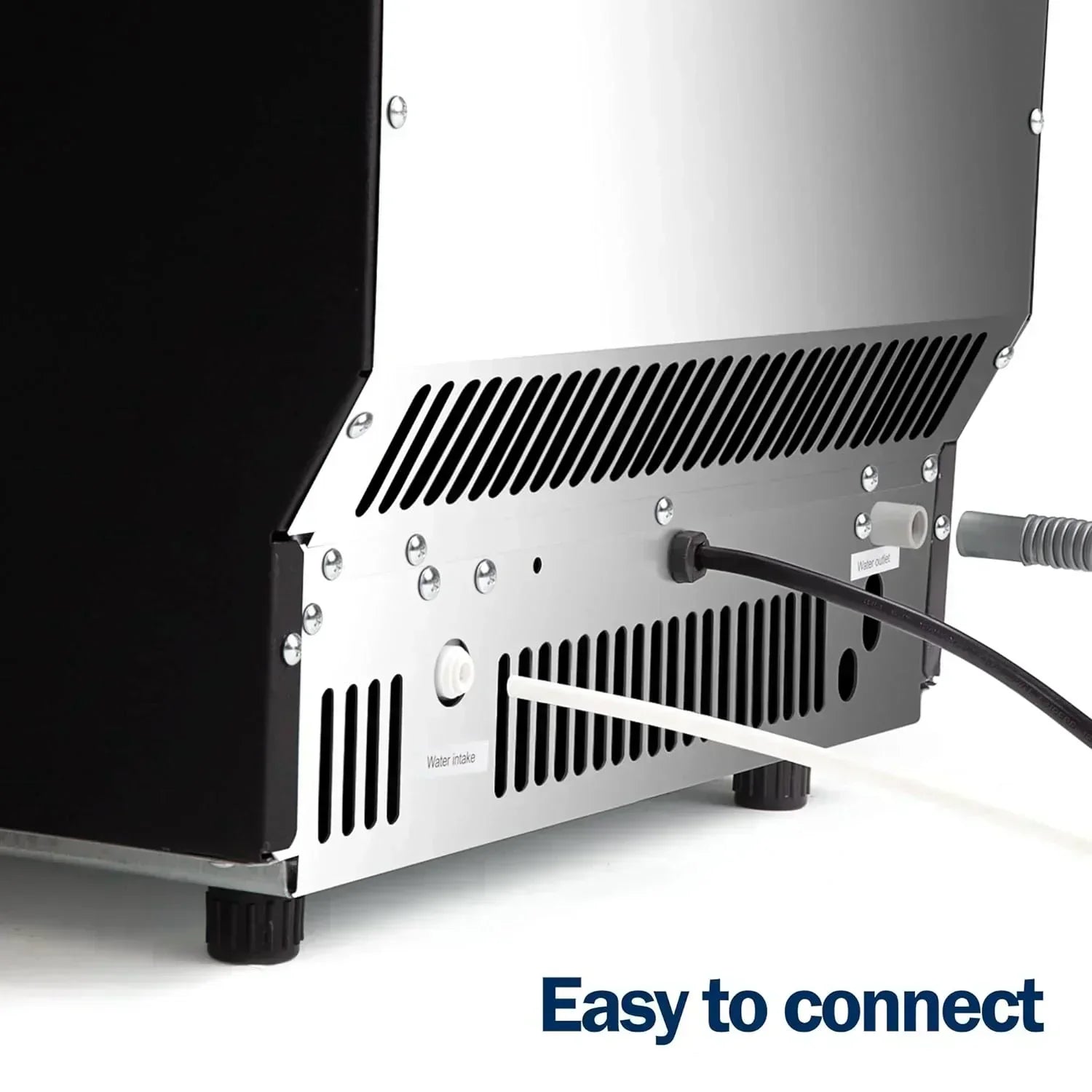 EUHOMY Commercial Ice Maker Machine 100lbs/24H Stainless Steel Under Counter ice Machine